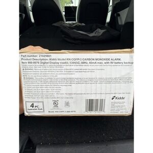 4x Kidde Nighthawk Carbon Monoxide Detector Plug-In 9V Battery Backup KN-COPP-3